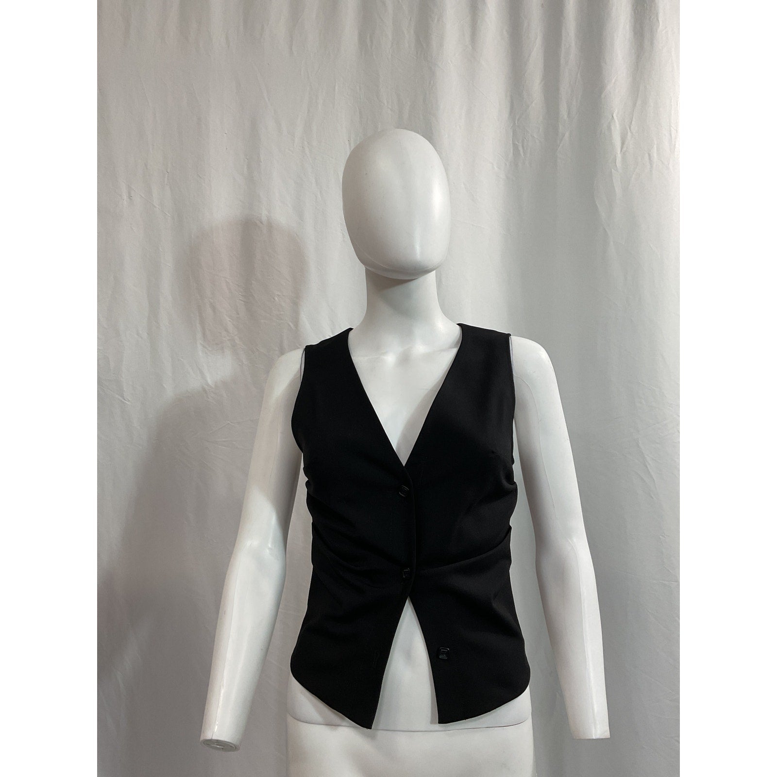 Jacquemus 'Le Gilet De Costume' Black Twill Top / Blouse Size 34