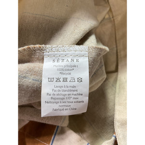 Sézane Striped Brown And Cream Lavventura Tote Bag