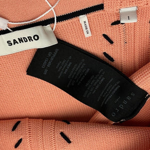 Sandro Knit Pink Figari Crop Top Size 1