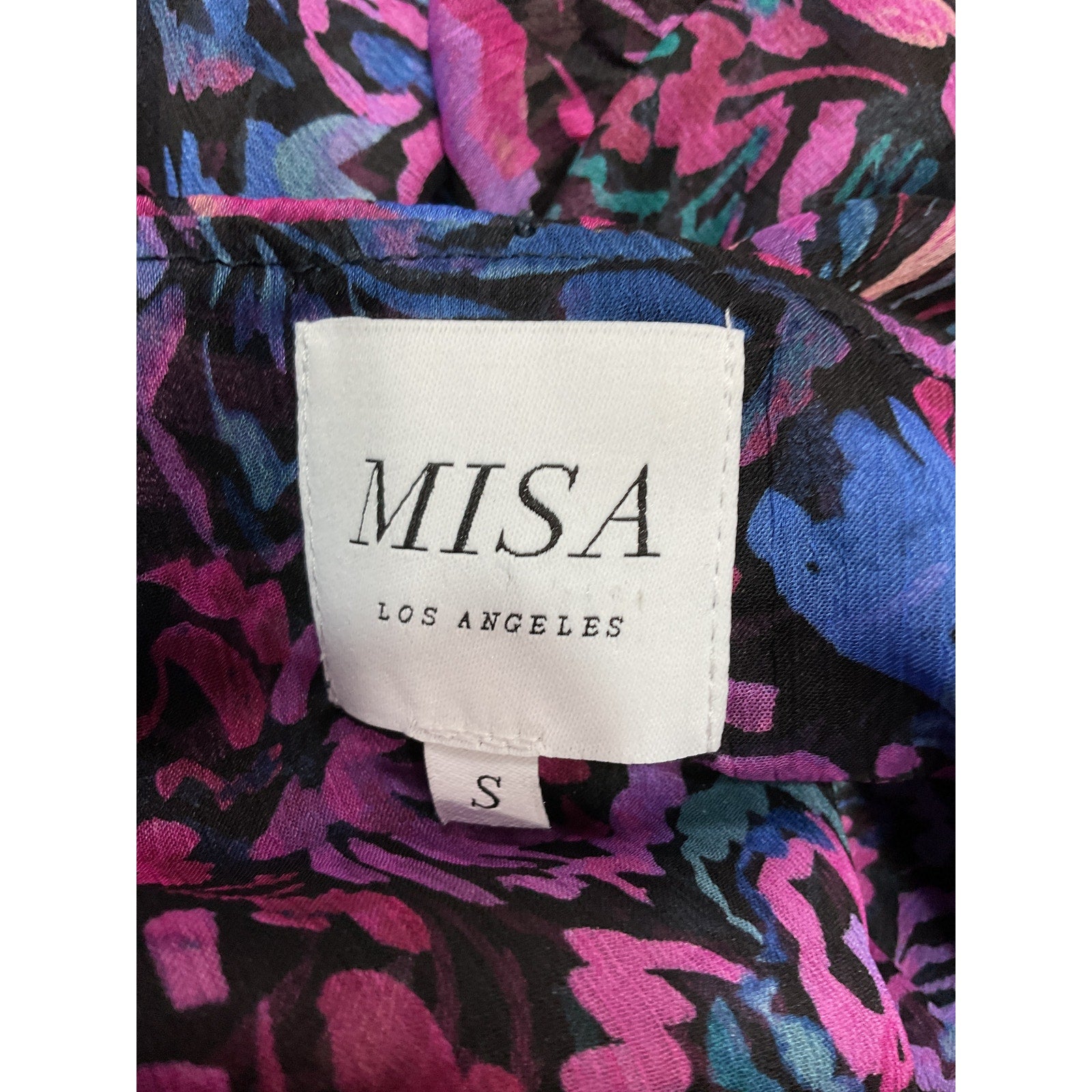 Misa Los Angeles 'Colette' Purple Asymmetrical Midi Dress Size S