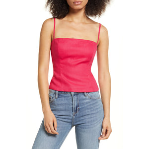Reformation Smocked Fuchsia Overland Camisole Size 10