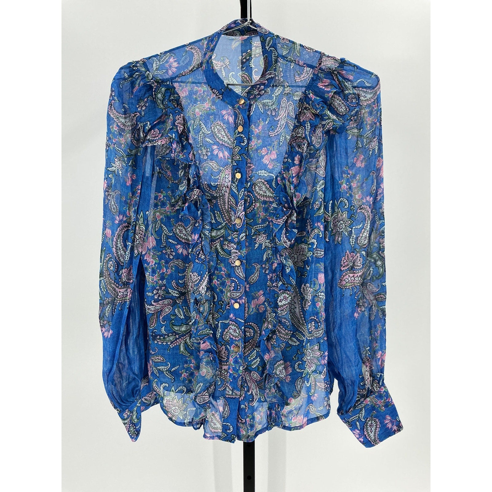 Hemant And Nandita 'Amyra' Blue Viscose Camisole Shirt Size XXS