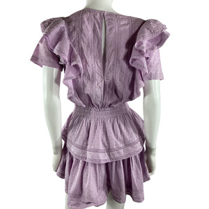 Loveshackfancy Eyelet Lilac Natasha Mini Dress Size S
