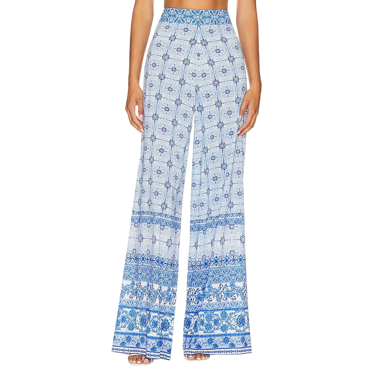 Alice + Olivia Wide Leg Greek Tile Athena Pants Size 8
