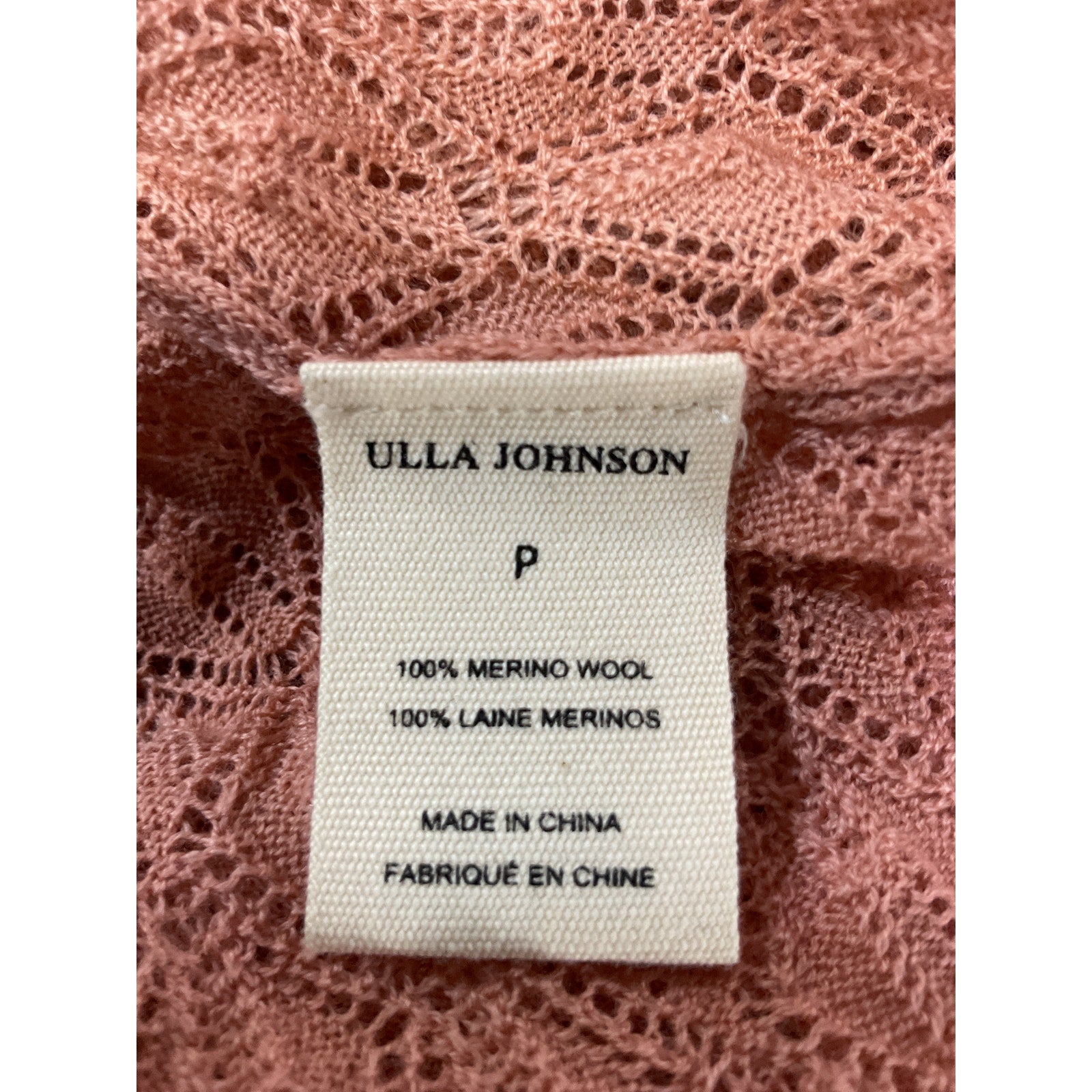 Ulla Johnson 'Lorelei' Pink Pullover Size XS