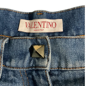 Valentino Classic Medium Blue Denim Shorts Size 25