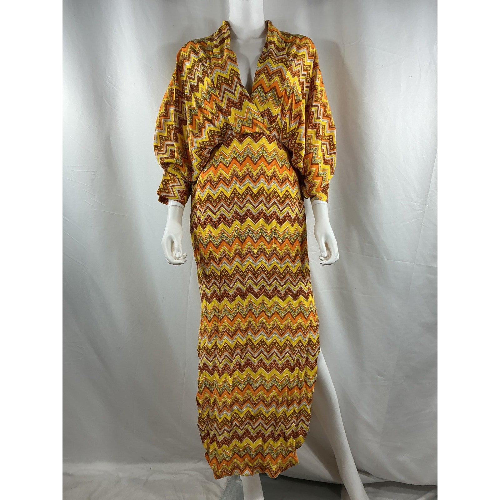 Swf 'Plunge' Yellow Rayon Dress Size XS