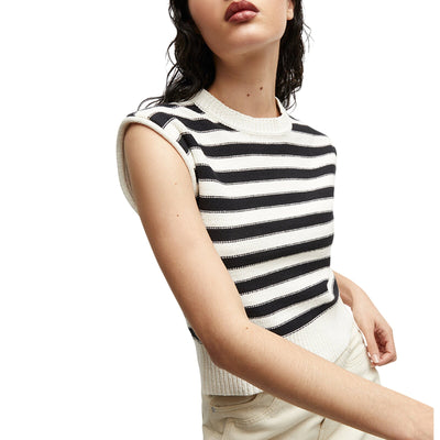 Veronica Beard Striped Multicolor Vera Tank Top Size L