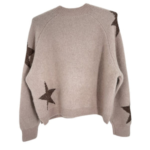 Allsaints Cozy Pink Star Print Pullover Size XS