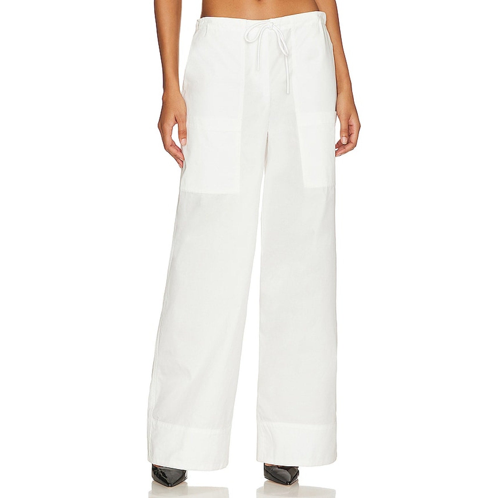 L'Academie x 'Maggie Macdonald Norga' White Poplin Drawstring Pants Size XS - NWT