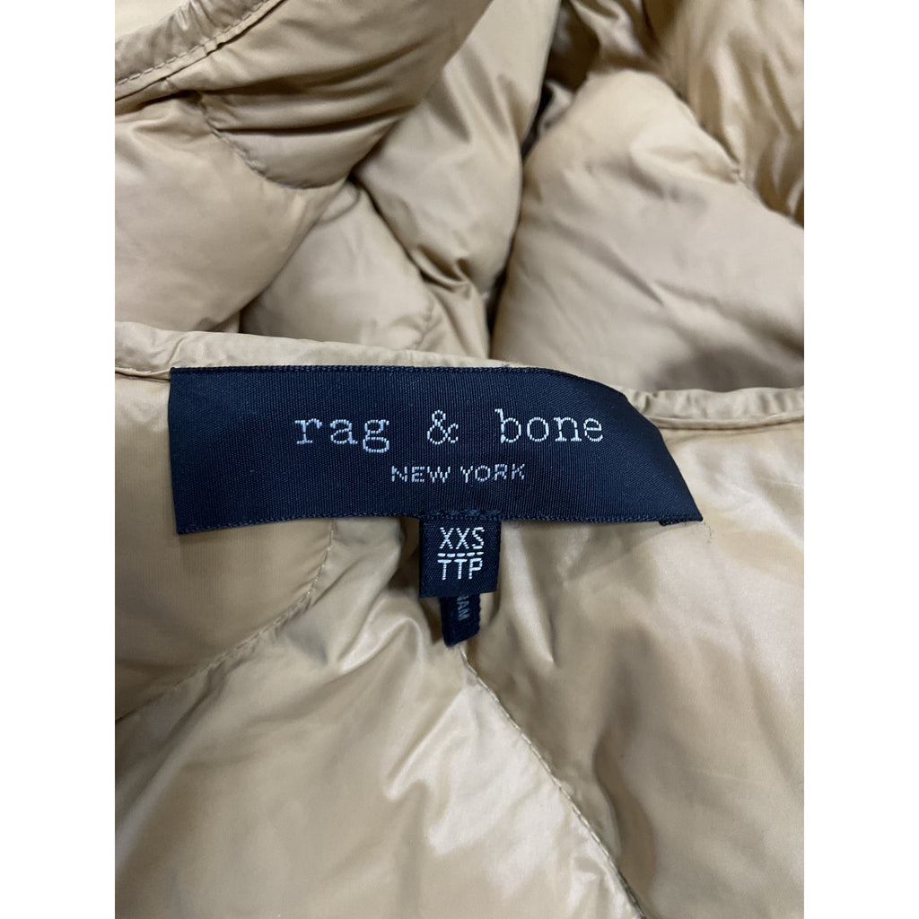 Rag & Bone 'Rudy' Beige Nylon Liner Classic Fit Jacket Size XXS