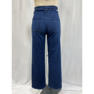 Mother 'The Tied Up Maven' Blue Prep Heel Size 25