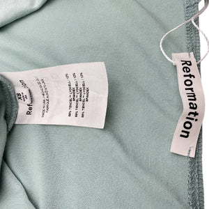 Reformation Knit Turquoise Edita Dress Size XS