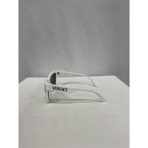 Versace 'Pop Chic' Ovesized White Rectangle Sunglasses