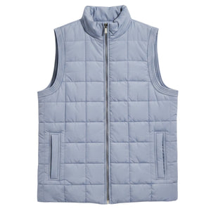 Lafayette 148 Quilted Blue Puffer Vest Size S