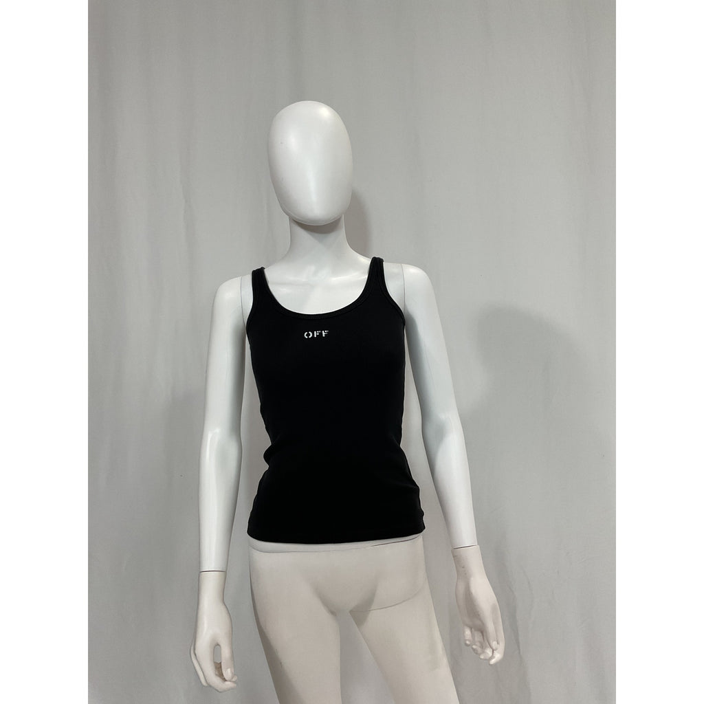 Off-White 'Rib' Black Tank Top Size 38