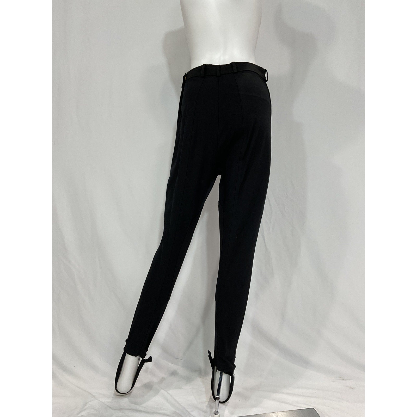 Tory Burch 'Riding' Black Wood Gaberdine Waistband Pant Size 8