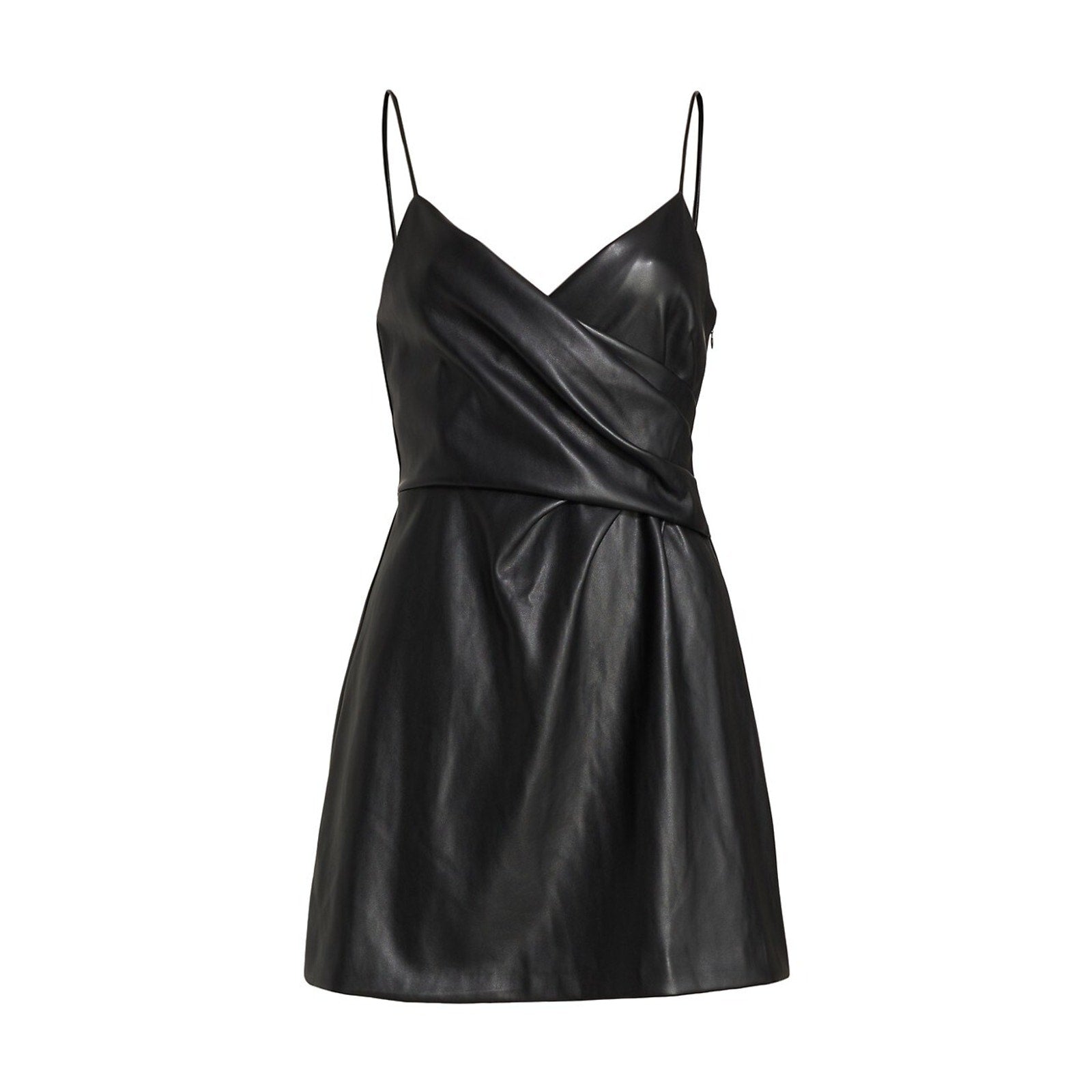 Ramy Brook 'Sonnet' Black Faux Leather Mini Dress Size 2