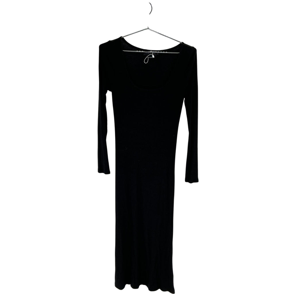 Hatch The Longsleeve Black Rayon Rib Dress Size 2