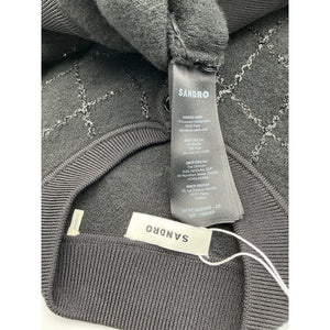 Sandro 'Sequined' Black Polyamide Coatigan Size S