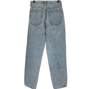 Agolde Asymmetric Blue Criss Cross Upsized Denim Jeans Size 25