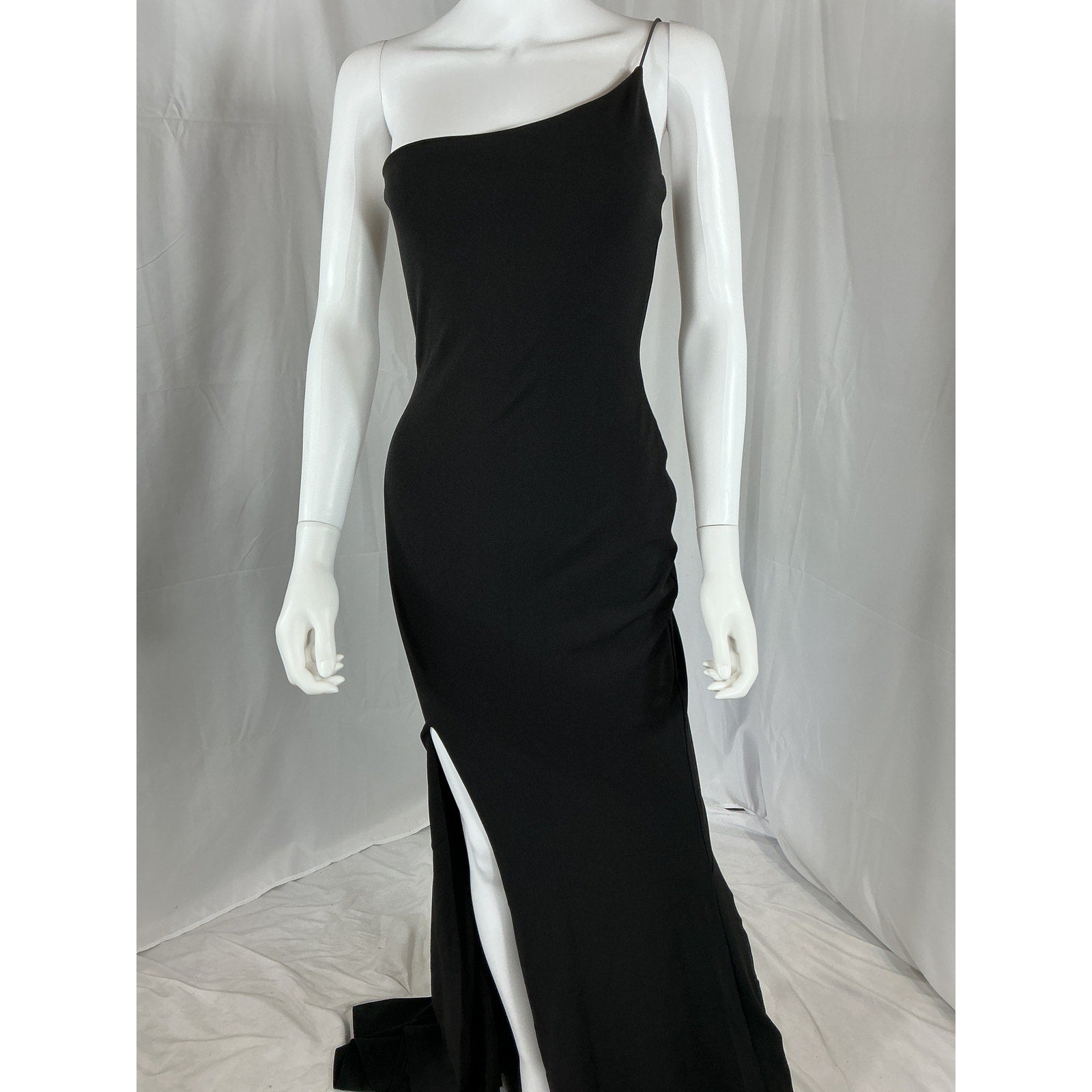 Nookie 'Jasmine' Black Polyester One Shoulder Gown Size M - NWT