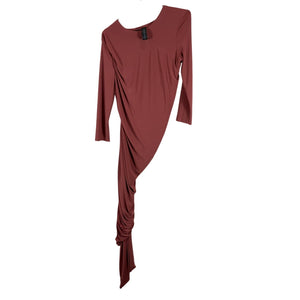 Norma Kamali Ruched Copper Diana Gown Size M