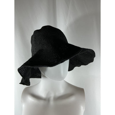 Toteme Woven Black Paper-Straw Hat Size OS