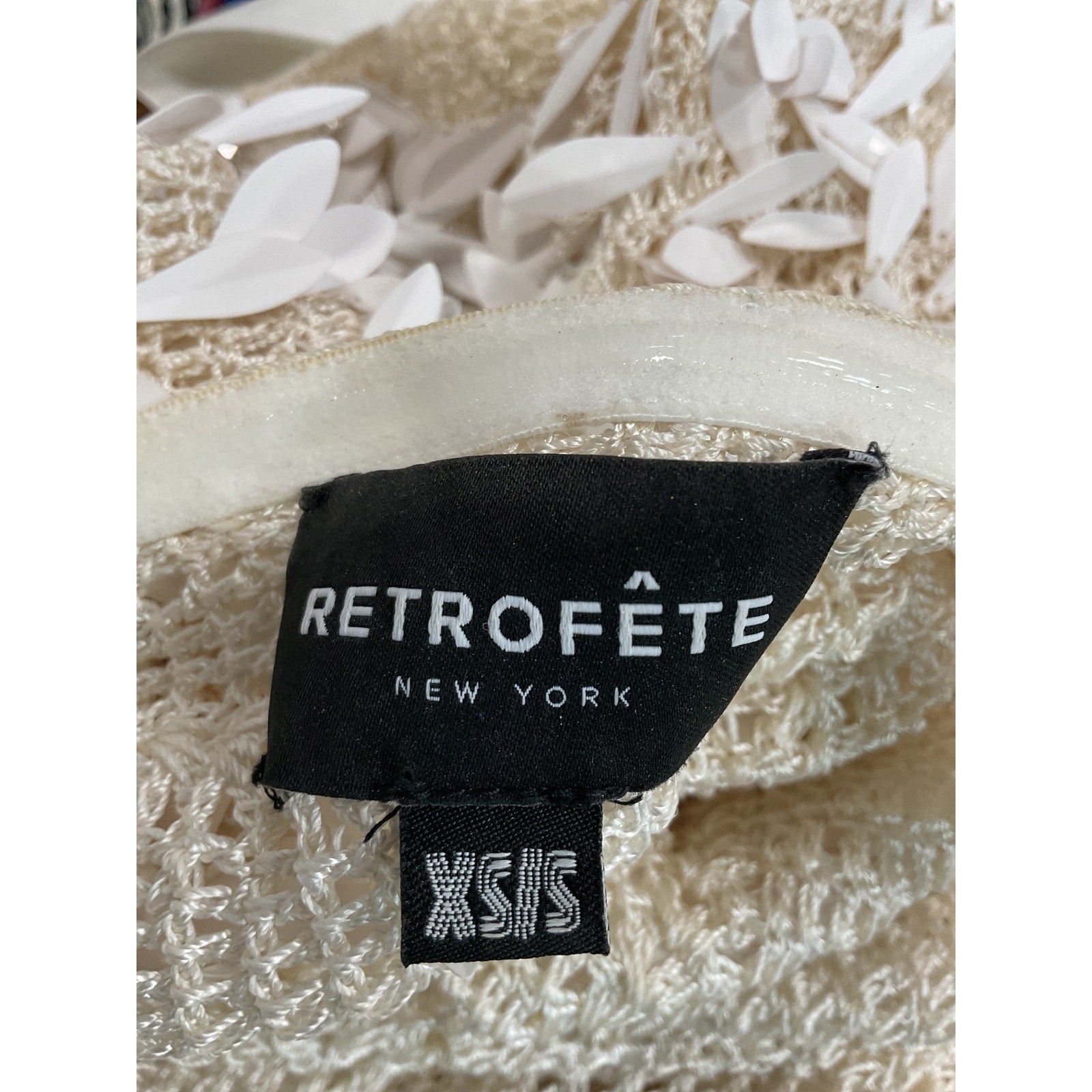 Retrofete 'Brasilia Pareo' White Crochet Beaded Embellished Skirt Size XS