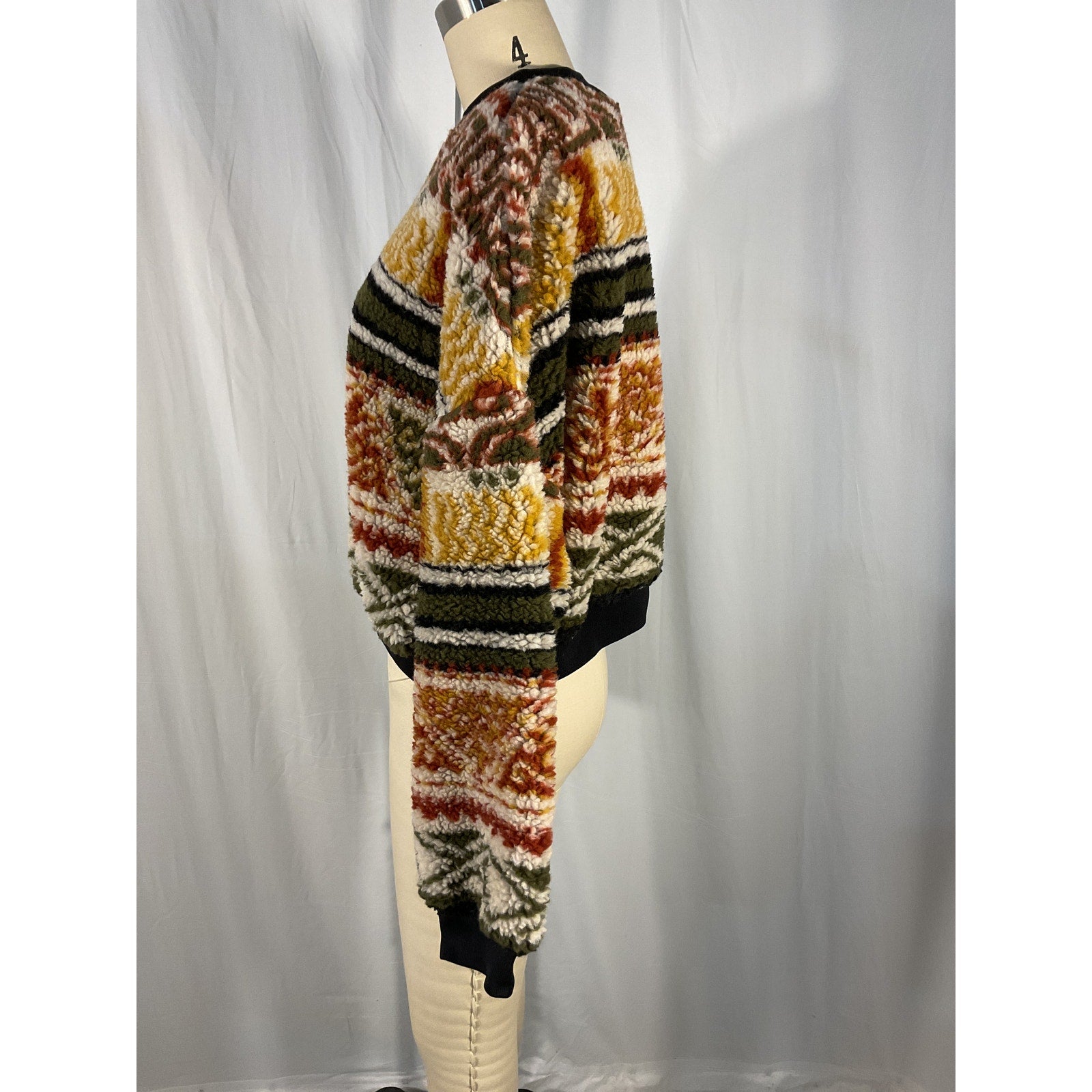 Etro Jacquard-Knit Red Pullover Sweater Size M