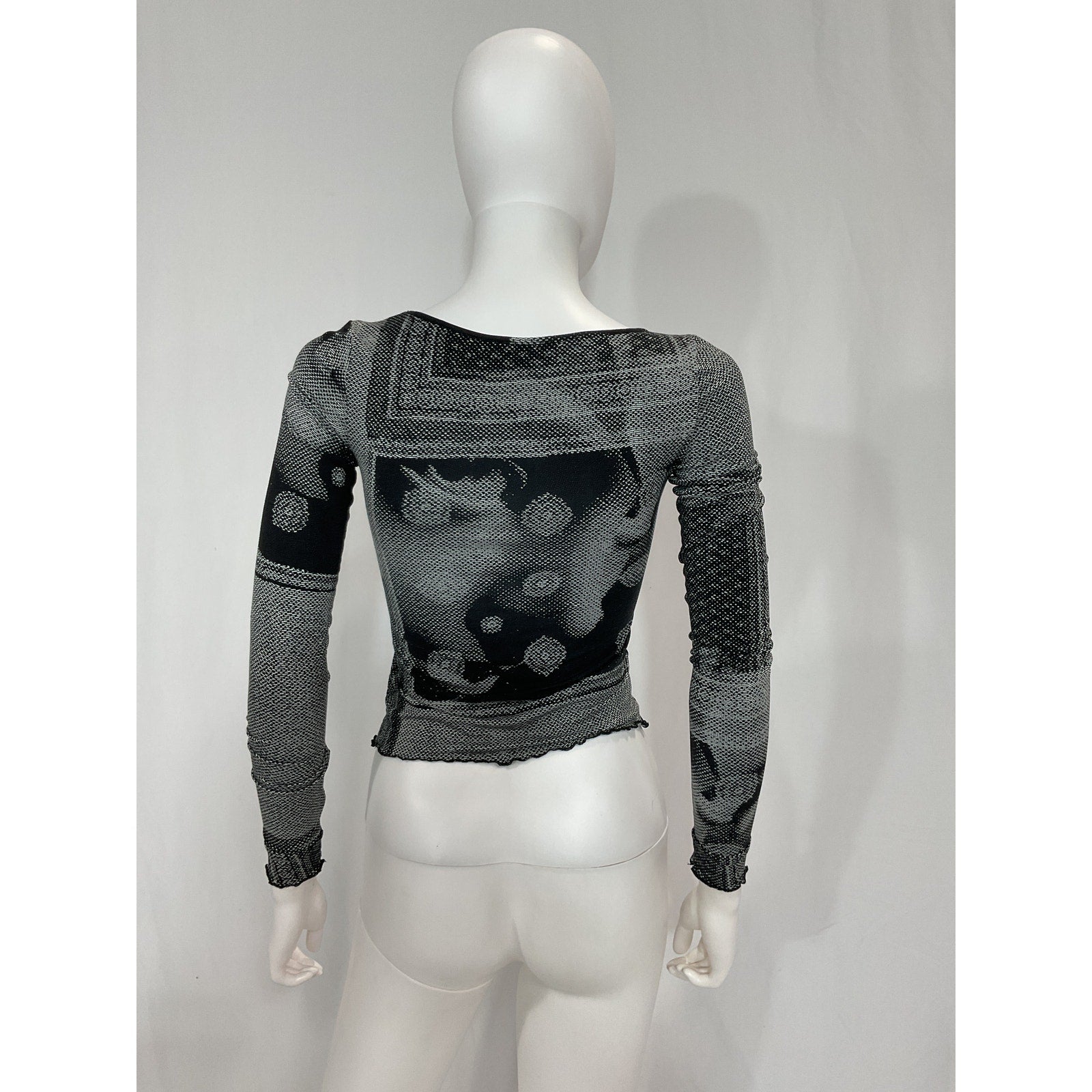 Miaou 'Victoire' Black Crew Neck Top Size XS