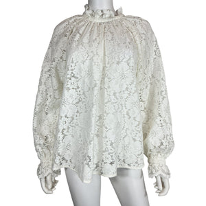 Sézane Romantic White Sheila Blouse Size 42