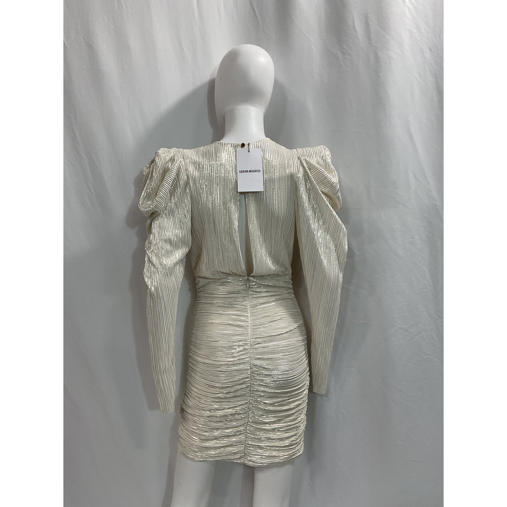 Sabina Musayev 'Myra' White Dress Size S - NWT