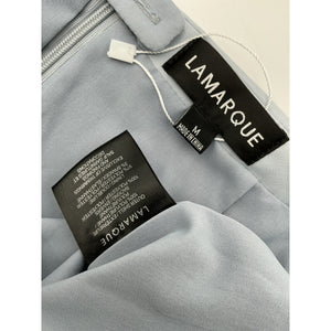 Lamarque 'Astrid' Blue Leather Skirt Size M