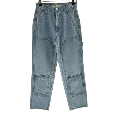 Grlfrnd Relaxed Blue Milla Utility Slouch Denim Jeans Size 23