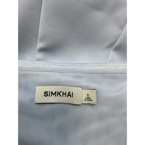 Simkhai 'Arta' Blue Cotton Strapless Mini Dress Size 2