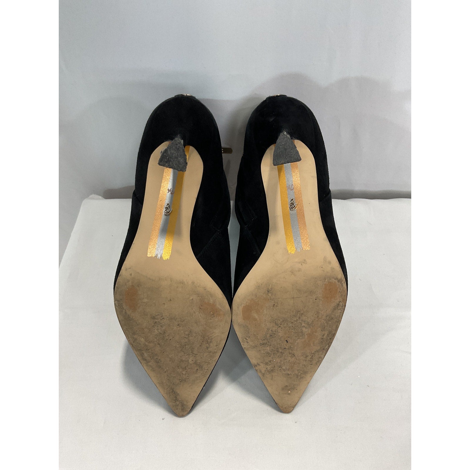 Sam Edelman 'Ella' Black Faux Leather Pointed Toe Boot Size 7.5