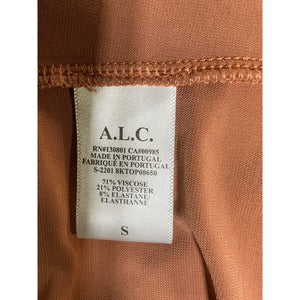 A.L.C. 'Easton' Brown Sleeveless Mockneck Crop Top Size S - NWT