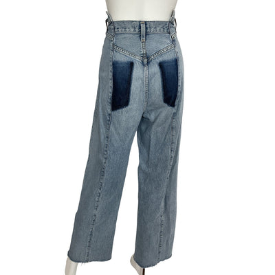 Agolde Modern Matrix Pieced Angled Denim Jeans Size 27