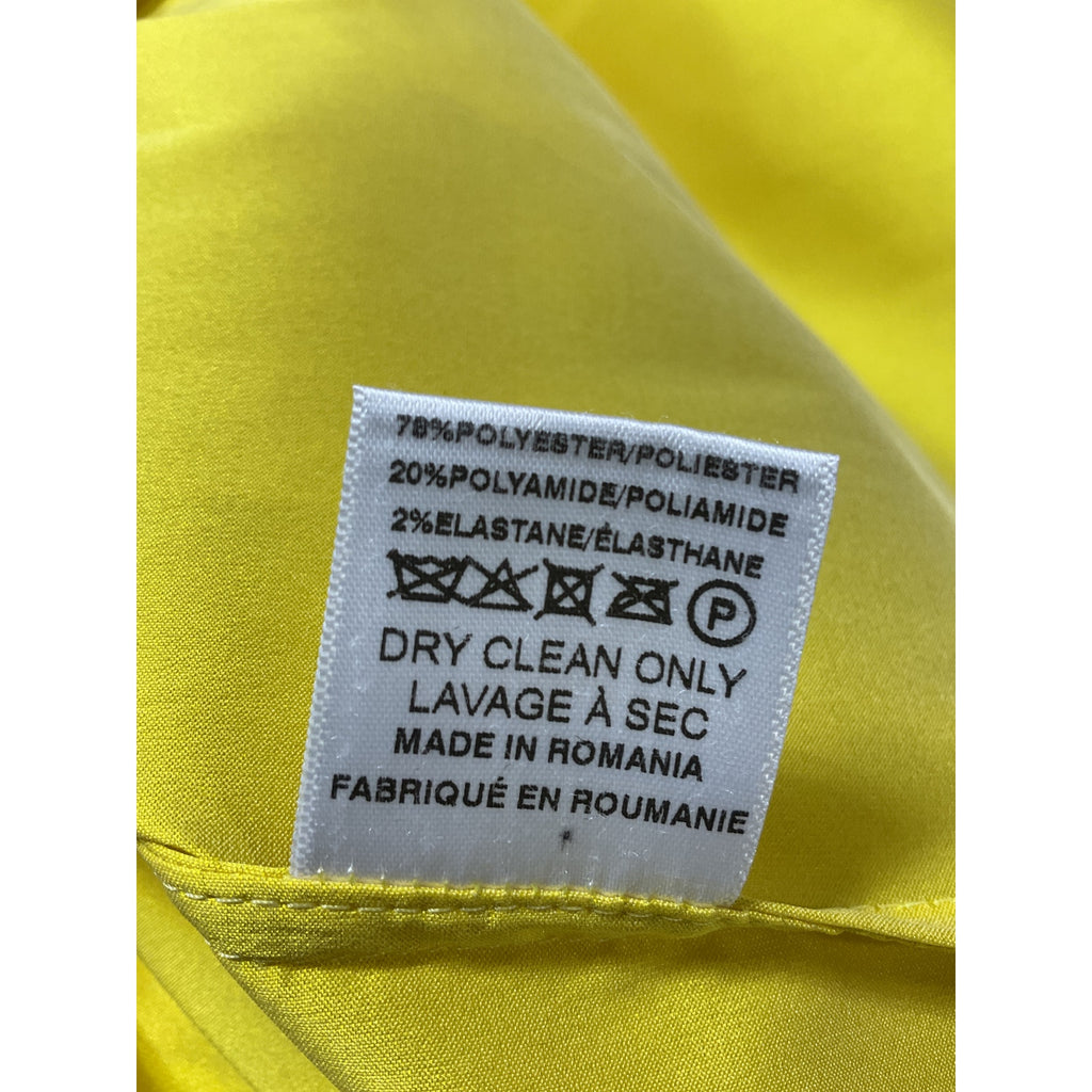Bernadette 'Kim' Yellow Open- Back Bow Embellished Taffeta Midi Dress Size 12 - NWT