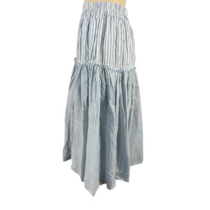 Loveshackfancy Striped Blue Stefana Skirt Size XS