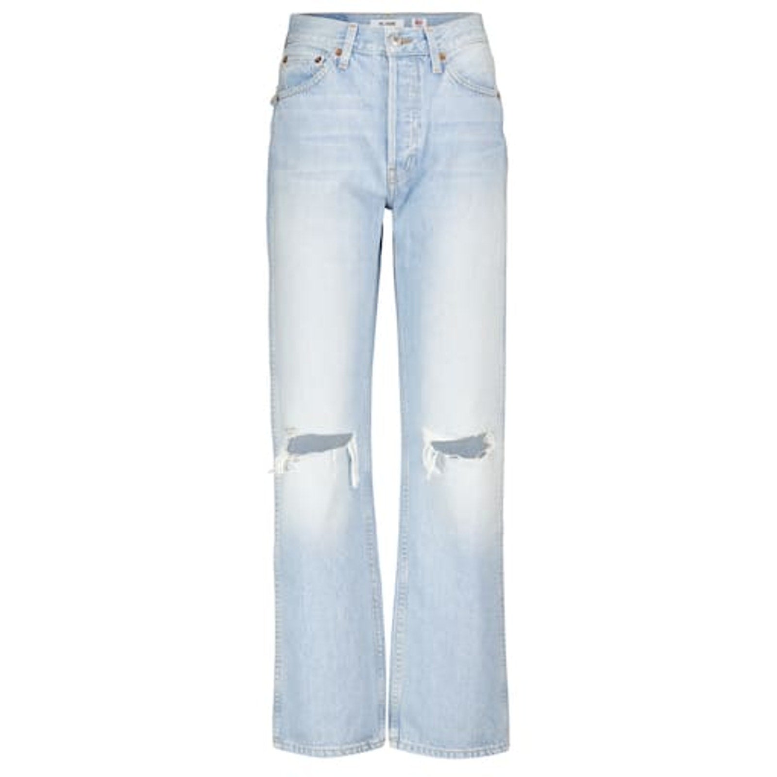 Re/Done Loose High-Rise Blue Cotton Straight Denim Jean Size 26
