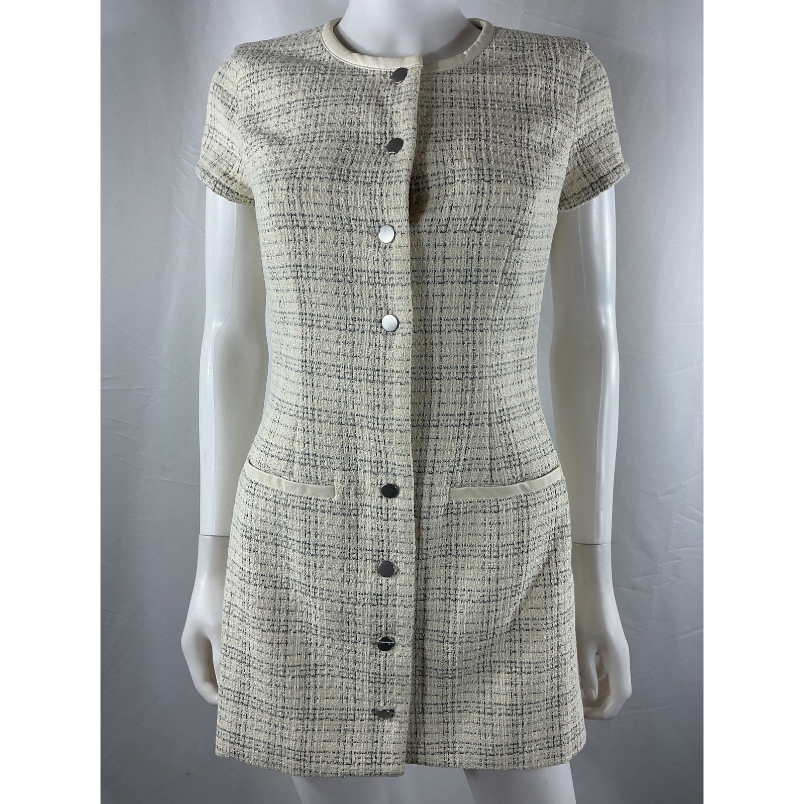 Majorelle 'Tammy' White Polyester Mini Dress Size S
