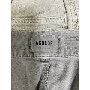 Agolde High-Rise Gray Straight-Leg Denim Jeans Size 27