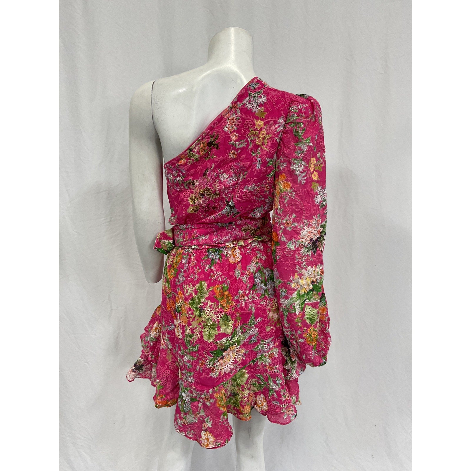 Hemant And Nandita Pink Viscose Short Dress Size S