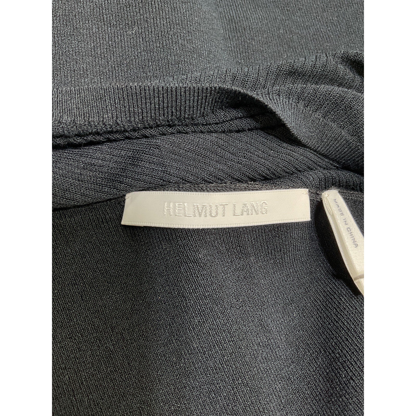 Helmut Lang Black Viscose Long Sleeve Twist Top Size S - NWT