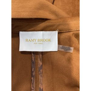 Ramy Brook Faux Suede Saddle Hermione Trench Coat Size XS