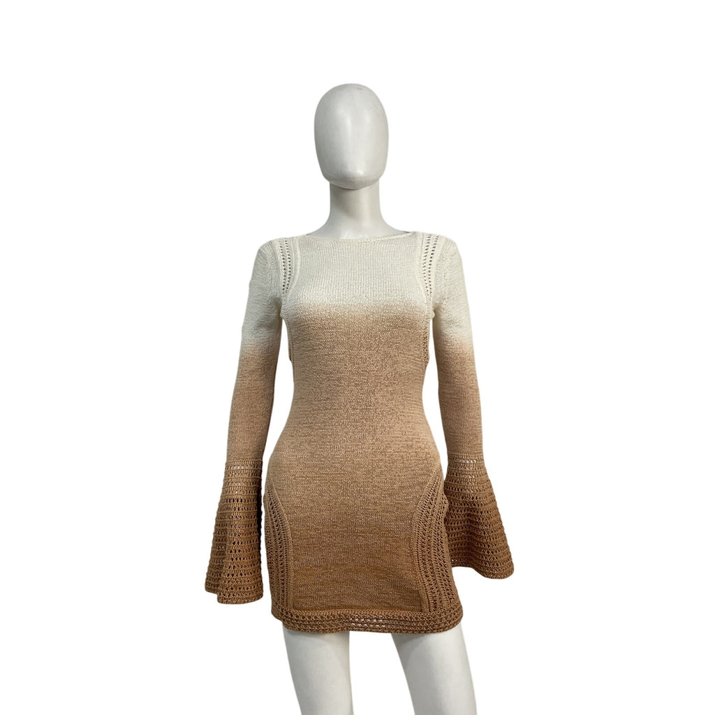 Significant Other 'Orly' Beige Cotton Knit Mini Dress Size 6