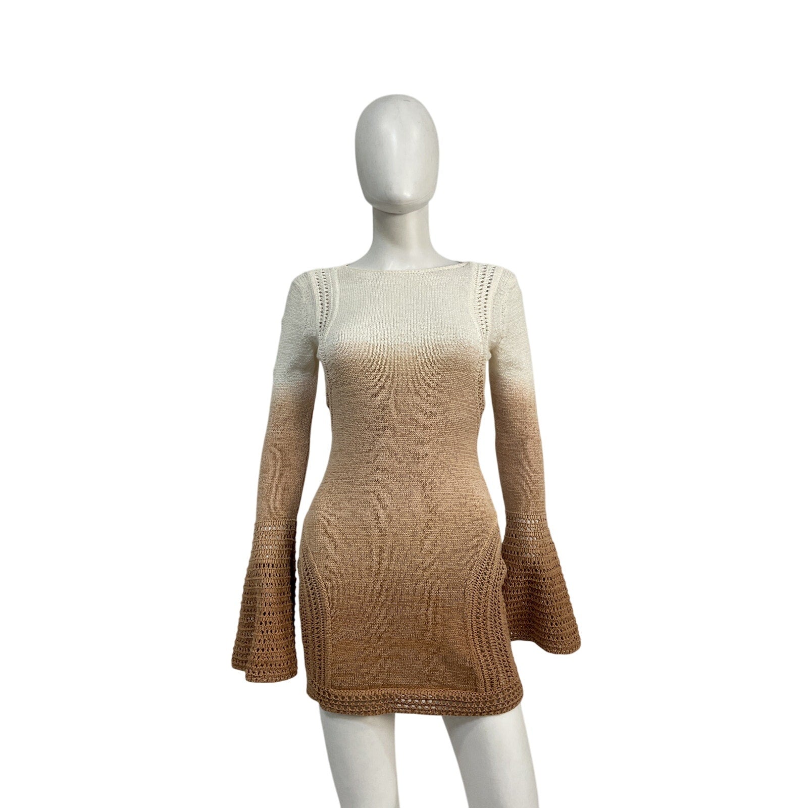 Significant Other 'Orly' Beige Cotton Knit Mini Dress Size 6