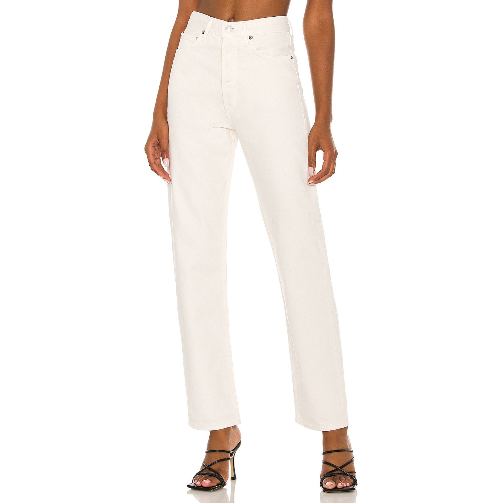 Agolde '90S' White Cotton Pinch Waist Denim Jean Size 24
